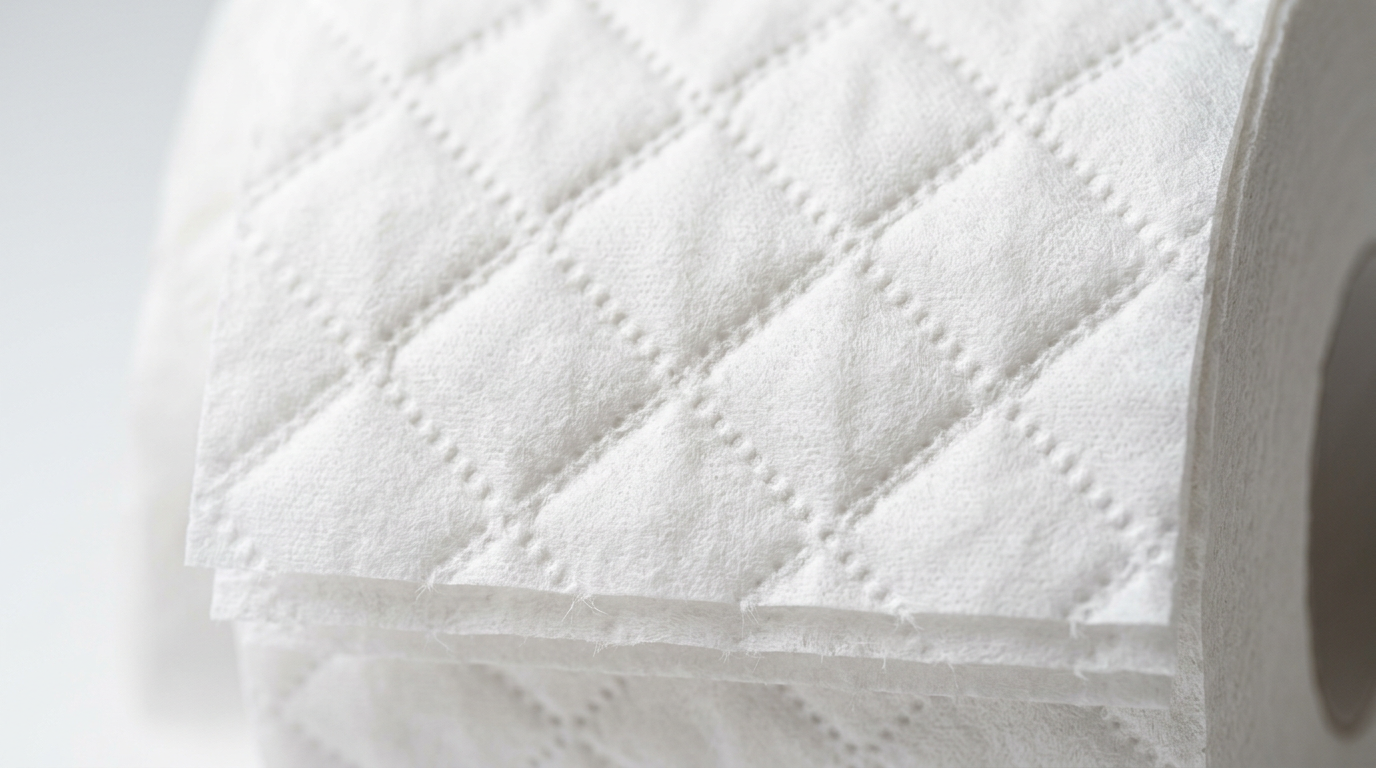 Close-up 3-ply quilted texture